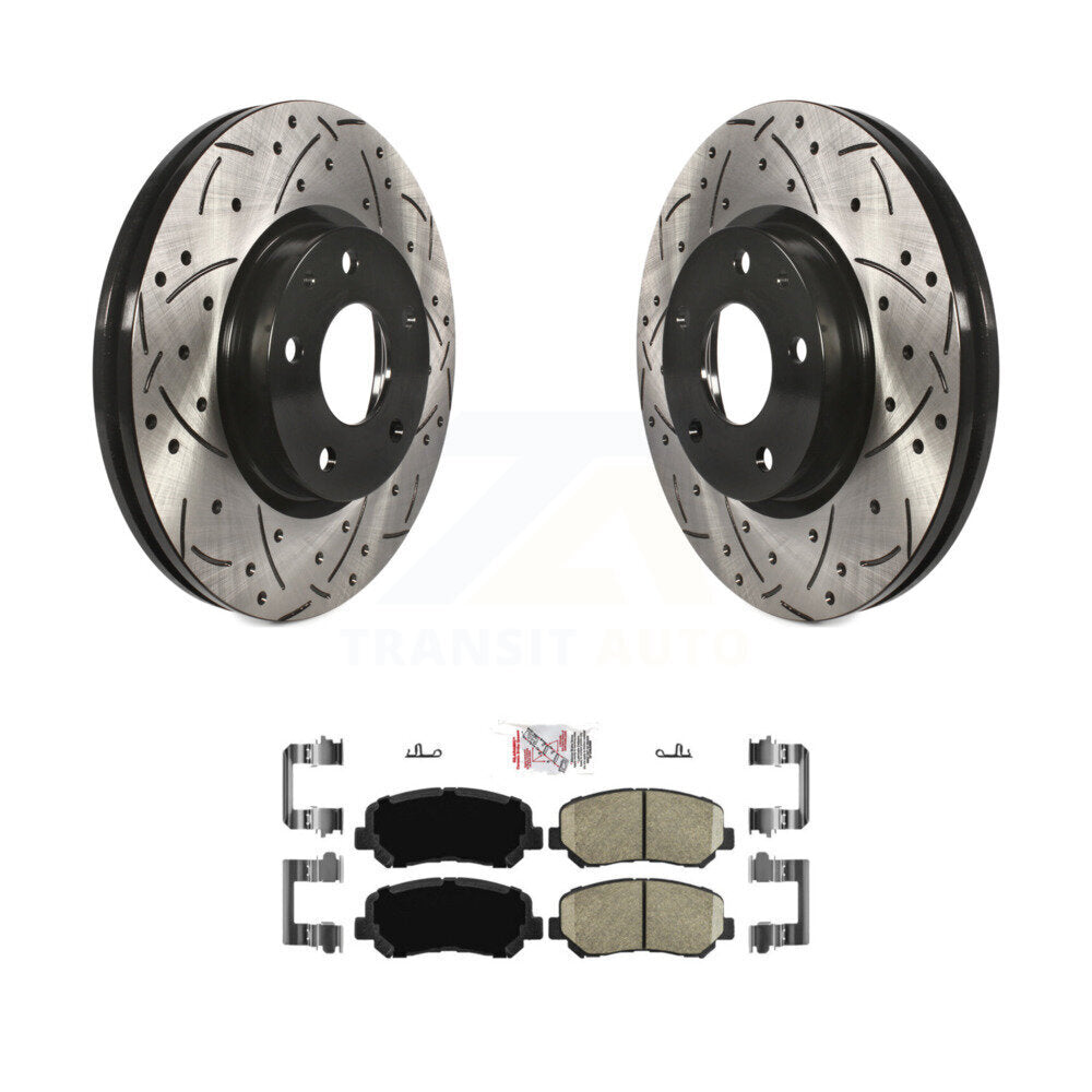 Kit de plaquettes en céramique pour rotors de frein à disque, fente de perçage pour manteau avant, pour Mazda CX-2013 – 2015