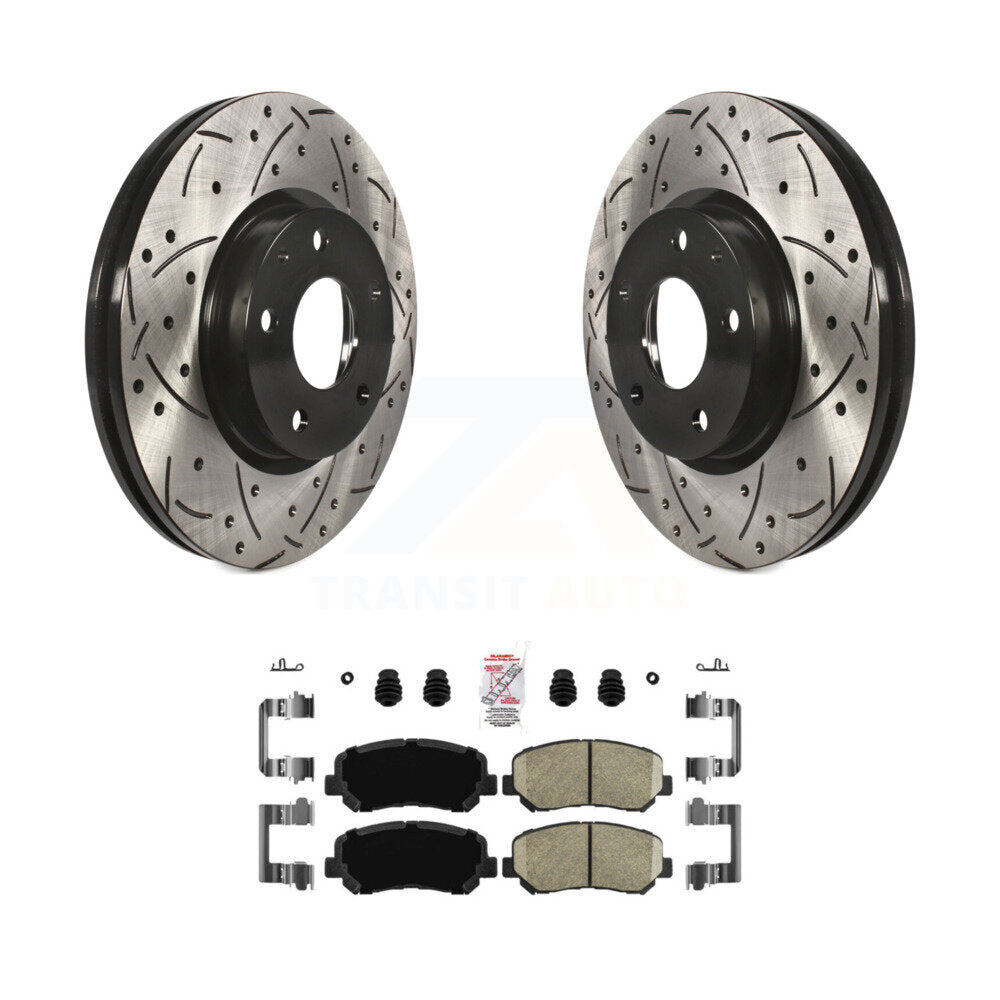 Kit de plaquettes en céramique pour rotors de frein à disque, fente de perçage pour manteau avant, pour Mazda CX-2013 – 2015