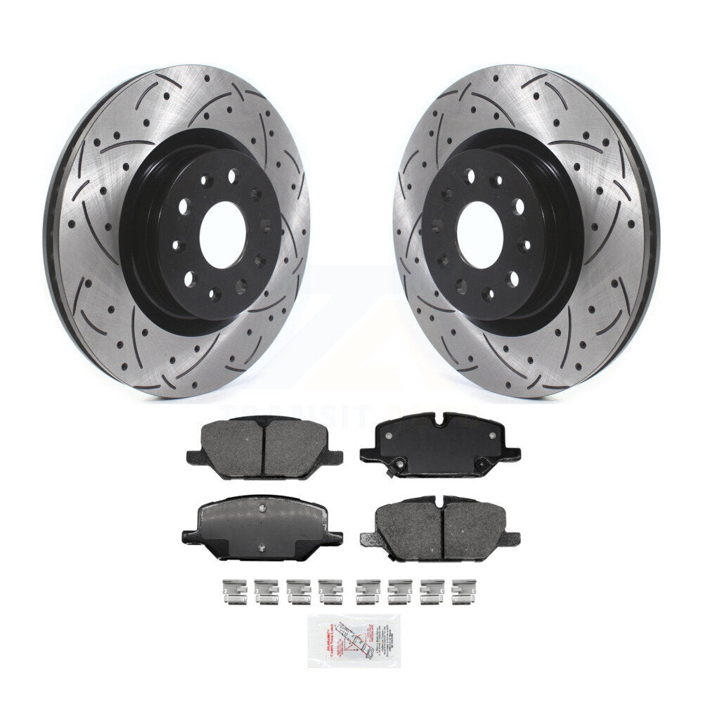 Kit de plaquettes en céramique pour Rotor de frein à fente avant percée, pour Chevrolet Camaro LT avec 2.0