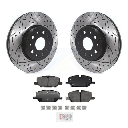 Kit de plaquettes en céramique pour rotors de frein à disque à fente forée avec revêtement avant pour Chevrolet Camar