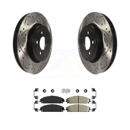 Kit de plaquettes en céramique pour Rotor de frein à disque, fente de perçage avant, pour Dodge Chrysler 300 Charge