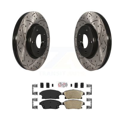 Kit de plaquettes de frein en céramique, Rotors de frein à fente avant percés pour Chevrolet Cruze Buick Veran