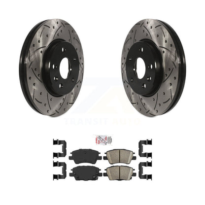 Rotor de frein à fente avant percé et Kit de plaquettes en céramique pour Chevrolet Cruze Bolt EV EU