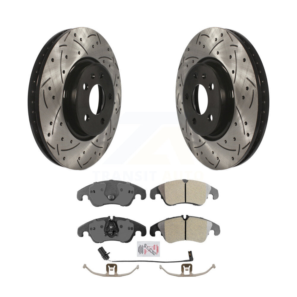 Kit de plaquettes de frein semi-métalliques pour Rotors de frein à fente avant, pour Audi A4 Quattro Q5 A5 A
