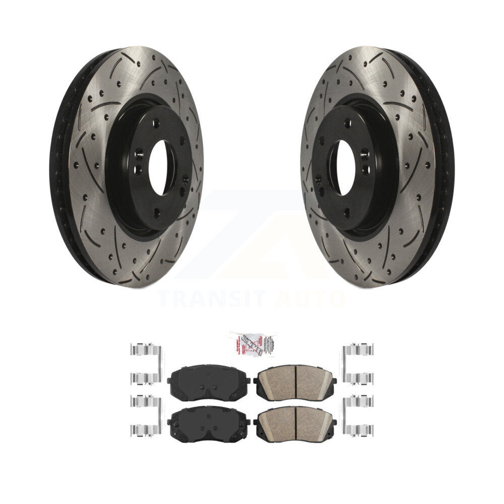 Kit de plaquettes en céramique pour Rotor de frein à disque fendu, revêtement avant, pour Hyundai Sonat