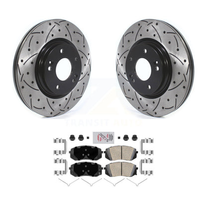 Kit de plaquettes en céramique pour Rotor de frein, fente de perçage avant, pour Hyundai Sonata Kona Electric E