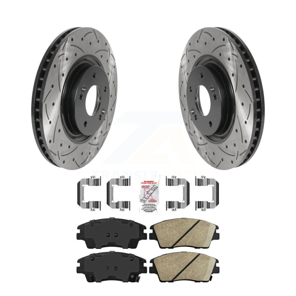Kit de plaquettes en céramique pour Rotor de frein, fente de perçage avant, pour Kia Sportage Turbocharge 17-22