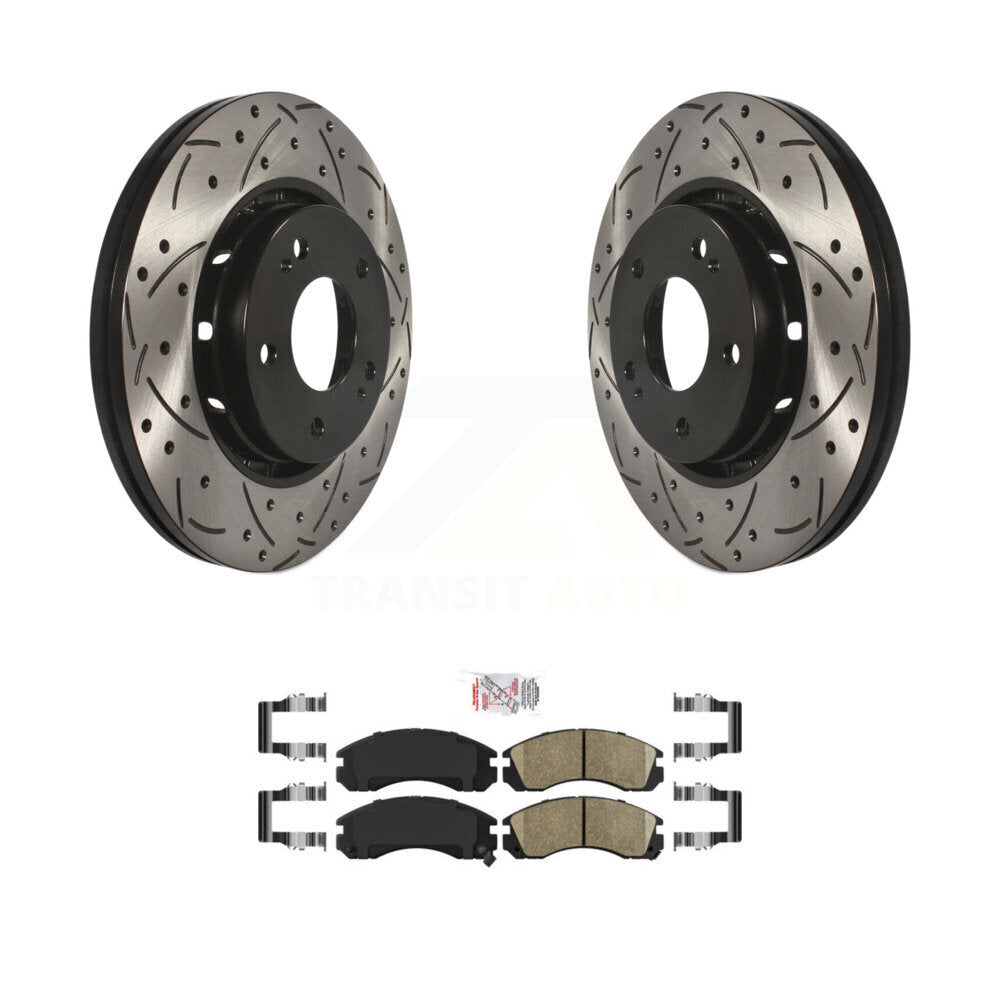 Kit de plaquettes en céramique pour Rotor de frein à disque, fente percée avec revêtement avant, pour Mitsubishi Lance