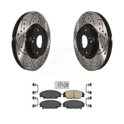 Kit de plaquettes en céramique pour Rotors de frein à disque, fente de perçage avant, pour Honda Civic Acura CSX RS