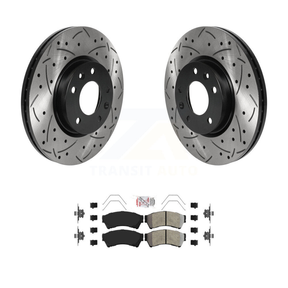 Kit de plaquettes semi-métalliques de Rotor de frein à fente avant percée, pour Ford Fusion Mazda 6 MK