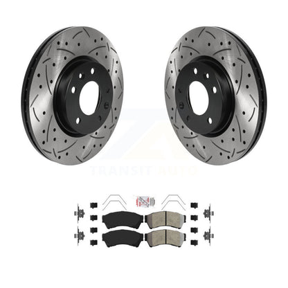 Kit de plaquettes semi-métalliques de Rotor de frein à fente avant percée, pour Ford Fusion Mazda 6 MK