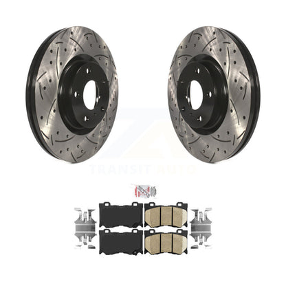 Kit de plaquettes en céramique pour Rotor de frein, fente de perçage avant, pour INFINITI G37 avec frein Brembo