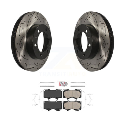 Kit de plaquettes en céramique pour Rotor de frein à disque, fente avant percée, pour Toyota Tacoma 4Runner F
