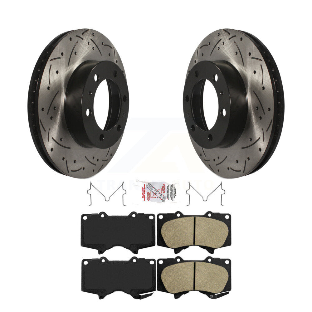 Kit de plaquettes en céramique pour Rotor de frein à disque, fente avant percée, pour Toyota Tacoma 4Runner F