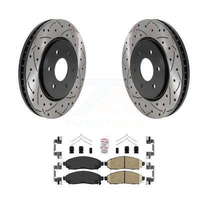 Kit de plaquettes en céramique pour Rotor de frein à disque, fente de perçage avant, pour Nissan Frontier Pathfinde