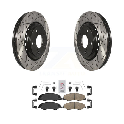 Kit de plaquettes en céramique pour rotors de frein à disque à fente avant percée pour Honda Odysse 2018 – 2023