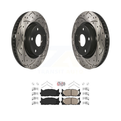 Kit de plaquettes en céramique pour Rotor de frein, fente de perçage avant, pour Toyota Camry Lexus ES350 Avalo