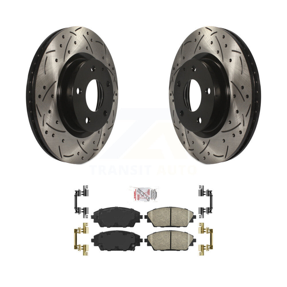 Kit de plaquettes en céramique pour rotors de frein à disque, fente de perçage avant, pour Mazda 3 CX-3 Spor