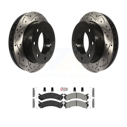 Kit de plaquettes semi-métalliques de Rotor de frein de fente de forage avant pour GMC Chevrolet Sierra 250