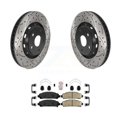 Rotor de frein à disque à fente avant percée et Kit de plaquettes en céramique pour Toyota Venz 2009 – 2016