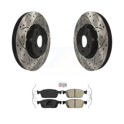 Kit de plaquettes en céramique pour Rotor de frein, fente de perçage avant, pour Ford Escape Transit Connect MK