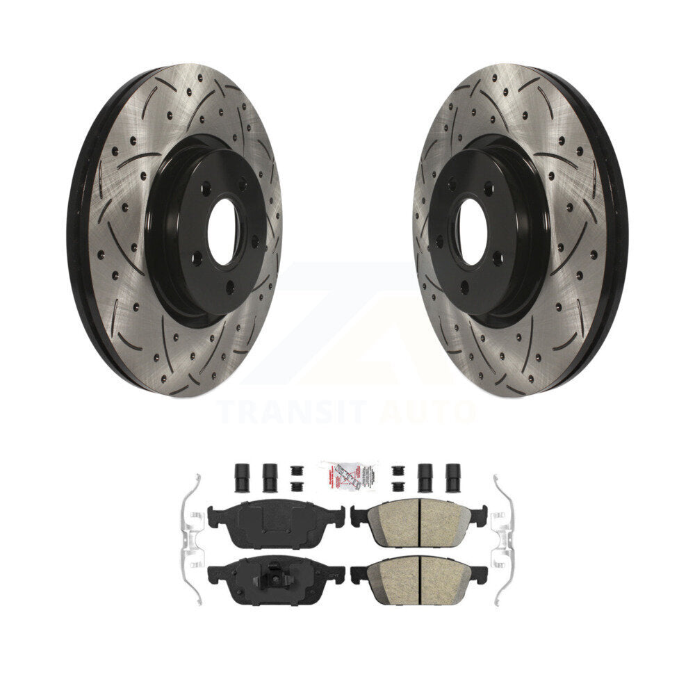 Kit de plaquettes en céramique pour Rotor de frein, fente de perçage avant, pour Ford Escape Transit Connect MK