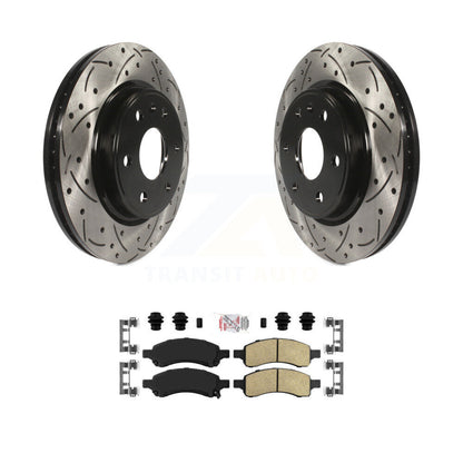 Kit de plaquettes en céramique pour Rotor de frein, fente de perçage avant, pour GMC Acadia Buick autoclave Satur