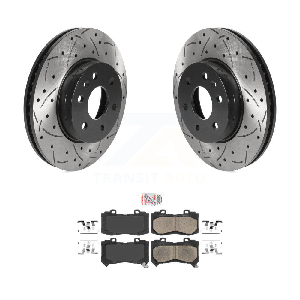 Kit de plaquettes en céramique pour Rotor de frein à fente avant percée, pour Chevrolet Colorado GMC Canyo