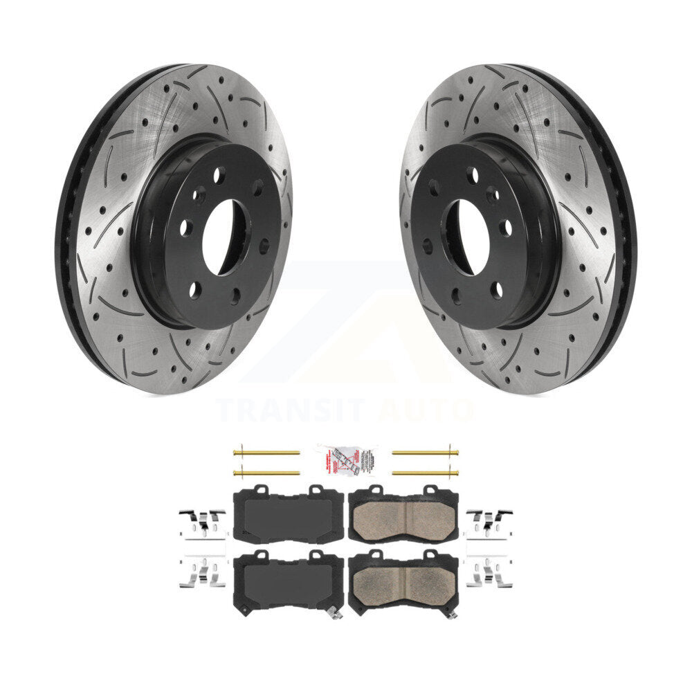Kit de plaquettes en céramique pour Rotor de frein à fente avant percée, pour Chevrolet Colorado GMC Canyo