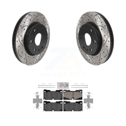 Kit de plaquettes en céramique pour Rotor de frein, fente de perçage avant, pour GMC Chevrolet Silverado 1500 X