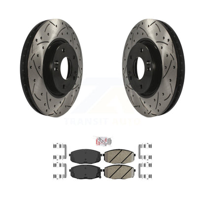 Kit de plaquettes en céramique pour Rotor de frein à disque, fente de perçage pour manteau avant, pour Kia Forte koup Forte