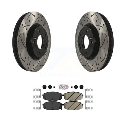Kit de plaquettes en céramique pour Rotor de frein à disque, fente de perçage pour manteau avant, pour Kia Forte koup Forte