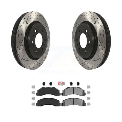 Rotor de frein à fente percée avant et Kit de plaquettes semi-métalliques pour Ford F-150 Expeditio