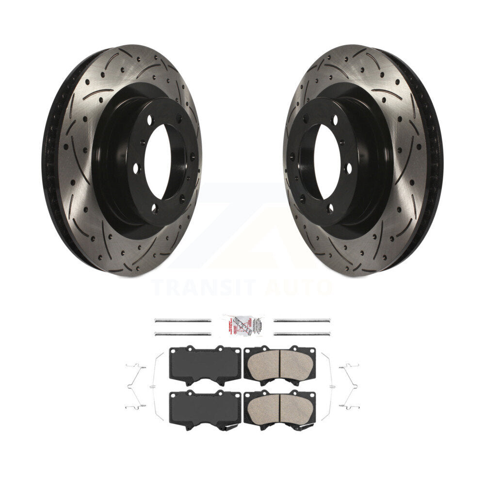 Kit de plaquettes en céramique pour Rotor de frein à disque, fente de perçage avant, pour Toyota 4Runner Lexus GX46