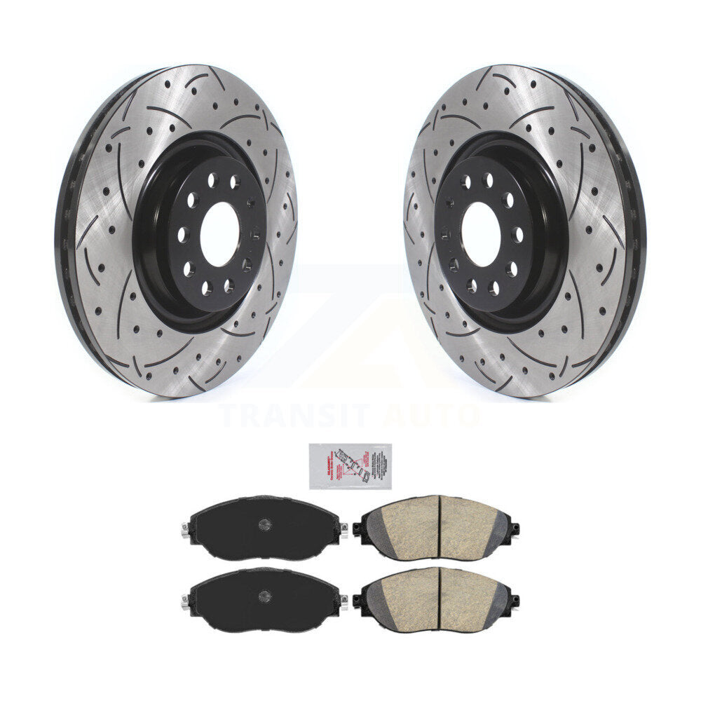 Kit de plaquettes en céramique pour Rotor de frein, fente de perçage avant, pour Volkswagen Tiguan Jetta Audi Q