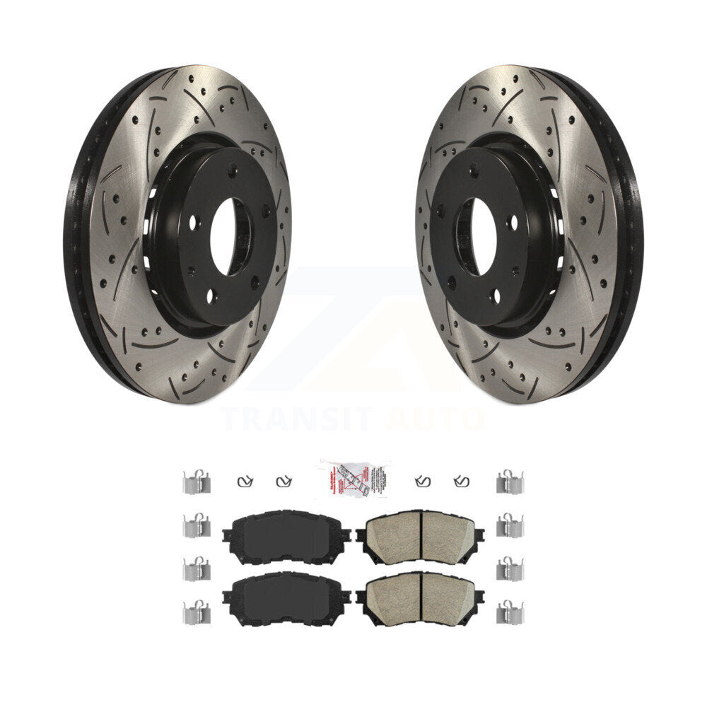 Rotor de frein à fente percée avant et Kit de plaquettes en céramique pour Mazda 6, aspiration naturelle