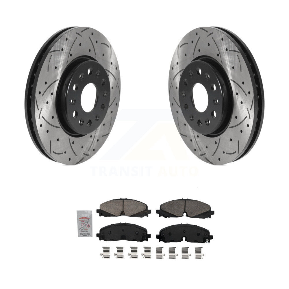 Kit de plaquettes en céramique pour Rotor de frein à fente avant percée, pour Chevrolet Traverse Blazer GM