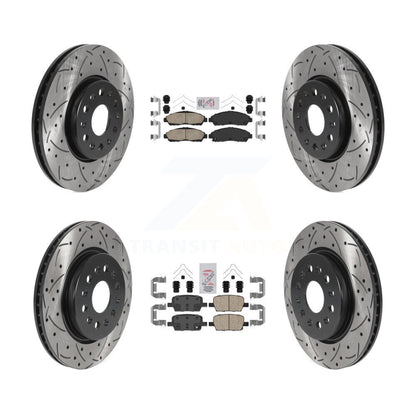 Kit de Rotor de frein avec coussinets en céramique avant et arrière, fente percée, pour Chevrolet Traverse GM