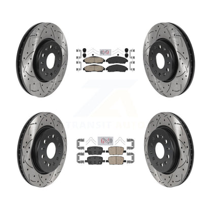 Kit de Rotor de frein avec coussinets en céramique avant et arrière, fente percée, pour Chevrolet Traverse GM