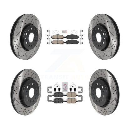 Kit de Rotor de frein avec coussinets en céramique avant et arrière, fente percée, pour Chevrolet Traverse GM