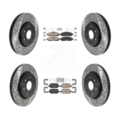 Kit de Rotor de frein avec coussinets en céramique avant et arrière, fente percée, pour Chevrolet Traverse GM