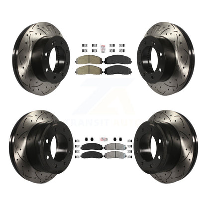 Kit de Rotor de frein à fente de forage de tampon semi-métallique avant et arrière pour Ford F-250 Super 4W