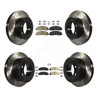Kit de Rotor de frein à fente de forage de tampon semi-métallique avant et arrière pour Ford F-250 Super 4W