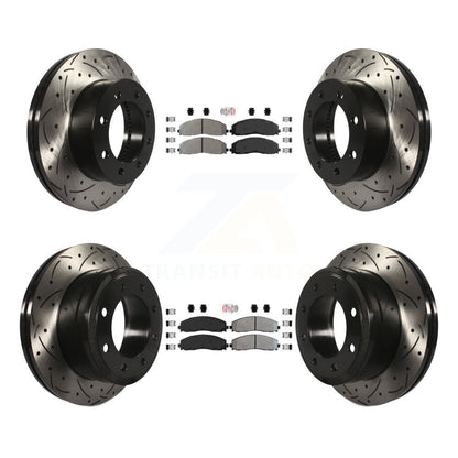 Kit de Rotor de frein à fente de forage de tampon semi-métallique avant et arrière pour Ford F-250 Super 4W