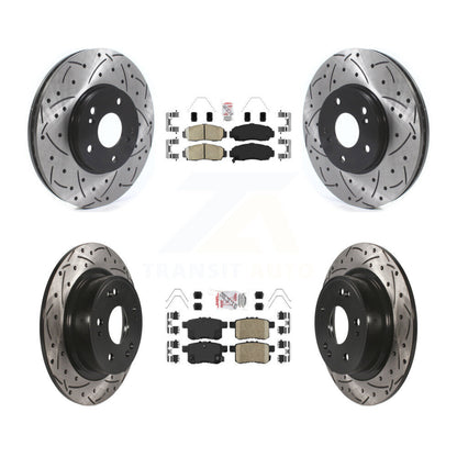 Kit de Rotor de frein avec coussinets en céramique avant et arrière, fente percée, pour Honda Accord Acura TS