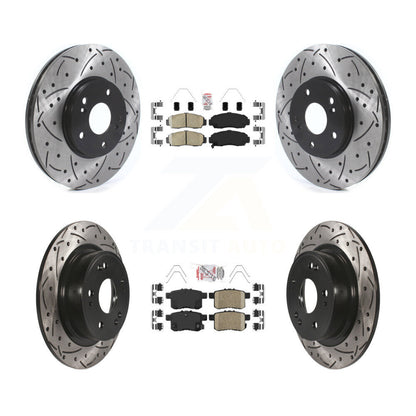 Kit de Rotor de frein avec coussinets en céramique avant et arrière, fente percée, pour Honda Accord Acura TS
