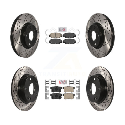 Kit de Rotor de frein à disque, fente de perçage en céramique avant et arrière, pour Honda Civic Acura IL