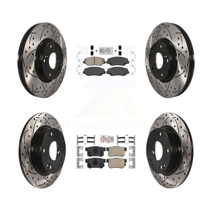 Kit de Rotor de frein à disque, fente de perçage en céramique avant et arrière, pour Honda Civic Acura IL