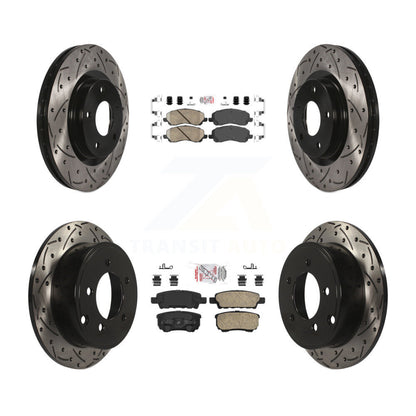 Kit de Rotor de frein à fente de forage de tampon en céramique avant et arrière pour Jeep Patriot Compass Dodg