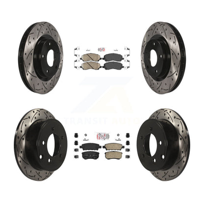 Kit de Rotor de frein à fente de forage de tampon en céramique avant et arrière pour Jeep Patriot Compass Dodg